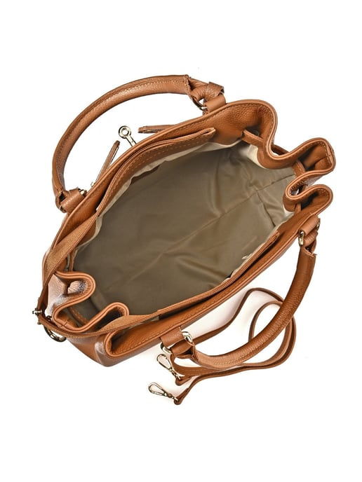 Anna Luchini Braun Rindsledertasche - Image 4