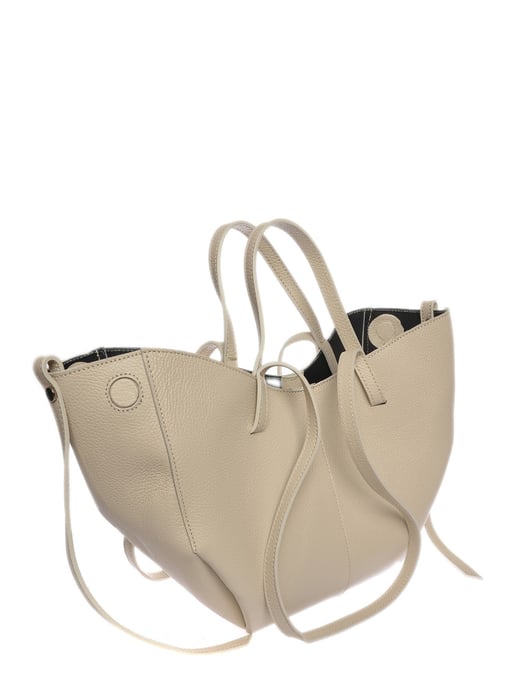 Luisa Vannini Beige Rindsledertasche - Image 2