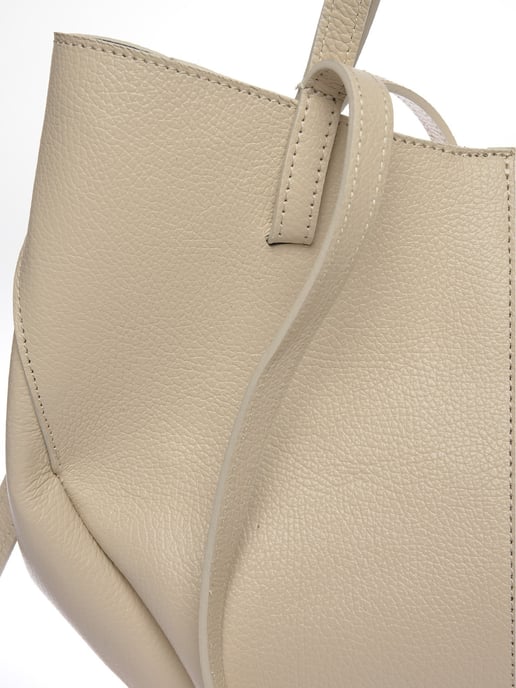 Luisa Vannini Beige Rindsledertasche - Image 3