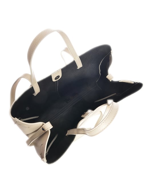 Luisa Vannini Beige Rindsledertasche - Image 4