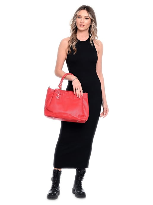 Luisa Vannini Rot Rindsledertasche - Image 5