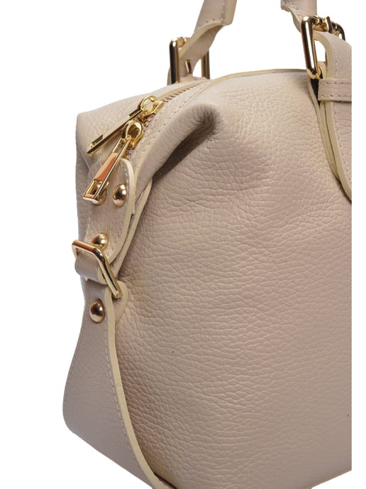 Luisa Vannini Beige Rindsledertasche - Image 3
