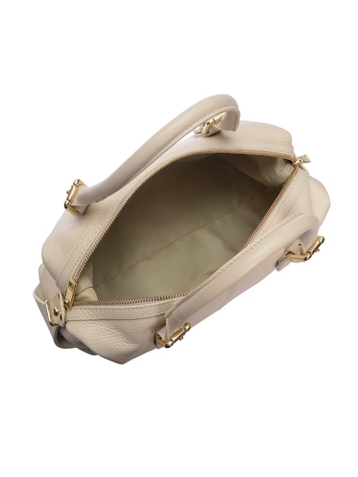 Luisa Vannini Beige Rindsledertasche - Image 4