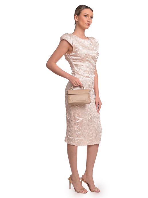 Luisa Vannini Beige Rindsledertasche - Image 5