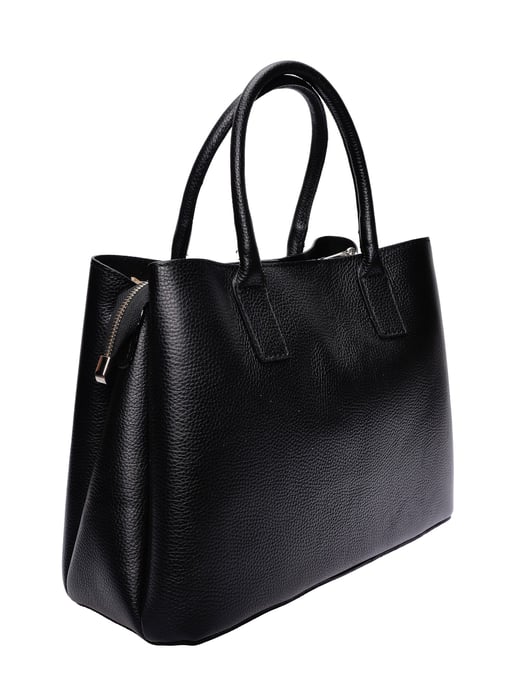 Anna Luchini Schwarz Rindsledertasche - Image 2
