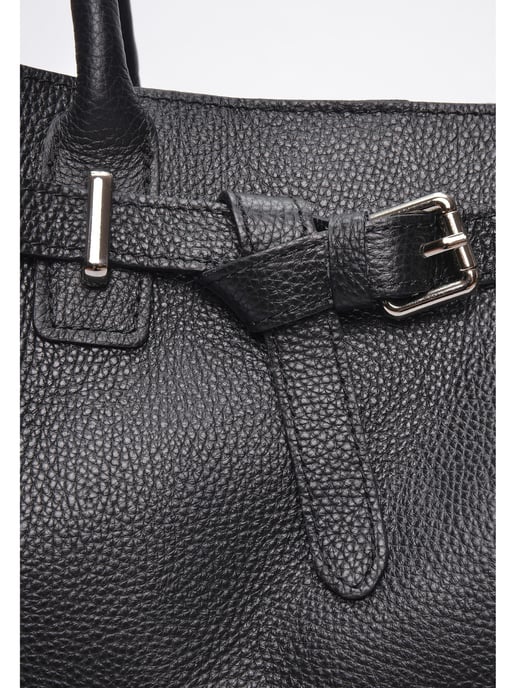 Anna Luchini Schwarz Rindsledertasche - Image 3