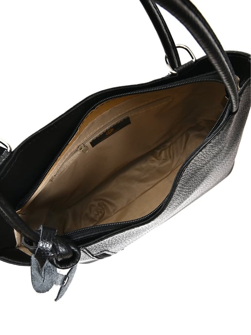 Anna Luchini Schwarz Rindsledertasche - Image 4