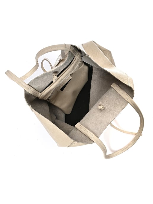 Roberta M Beige Rindsledertasche - Image 4