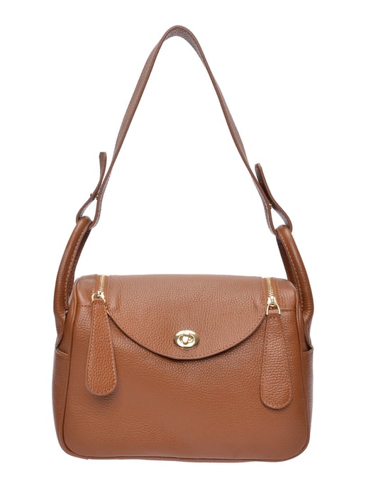 Luisa Vannini Braun Rindsledertasche - Image 1