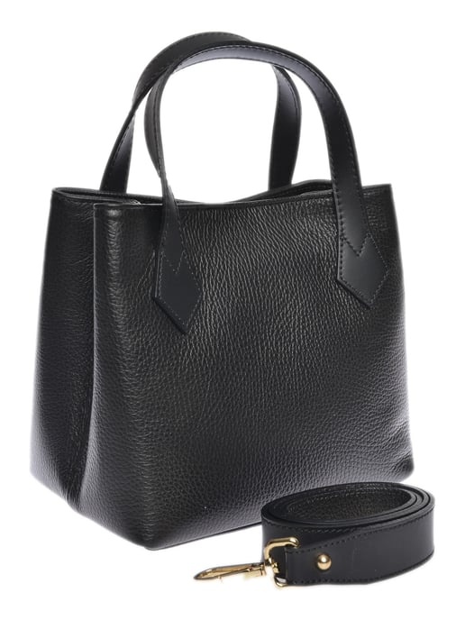 Luisa Vannini Schwarz Rindsledertasche - Image 2