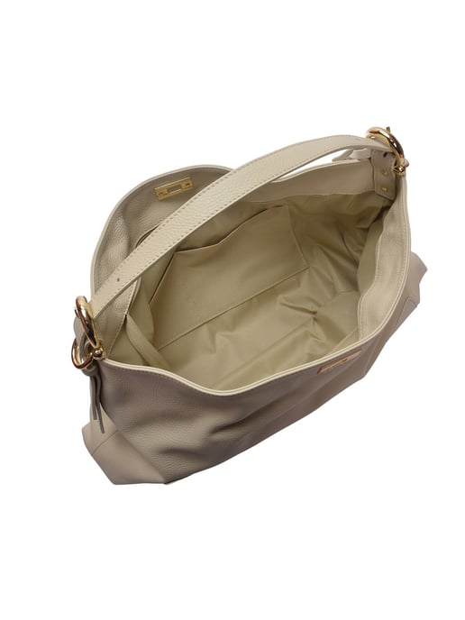 Luisa Vannini Beige Rindsledertasche - Image 4