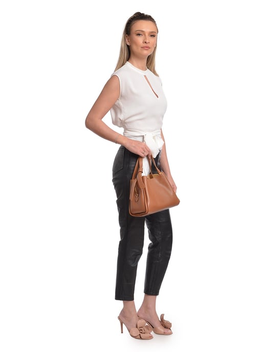Anna Luchini Braun Rindsledertasche - Image 5