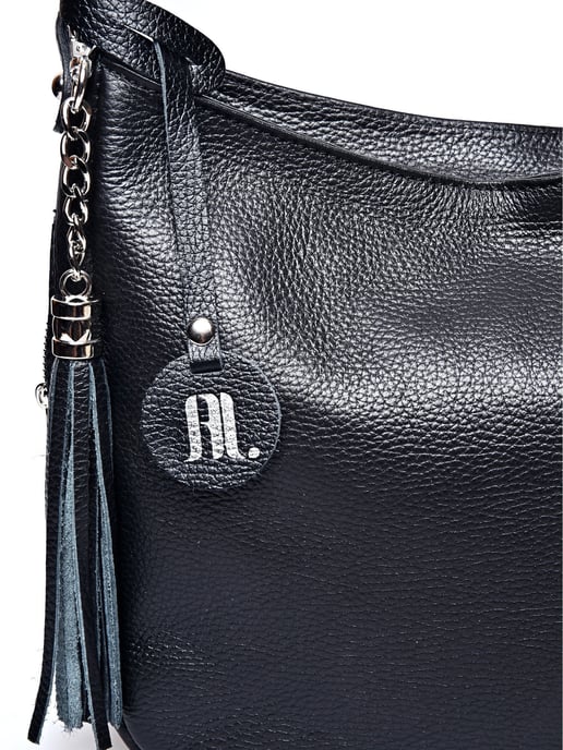 Anna Luchini Schwarz Rindsledertasche - Image 3