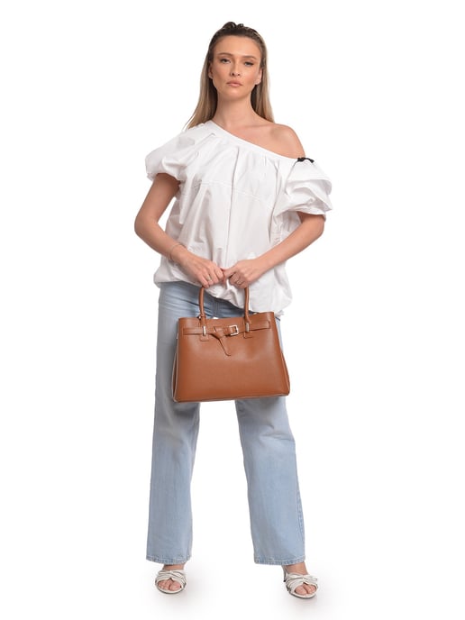 Anna Luchini Braun Rindsledertasche - Image 5