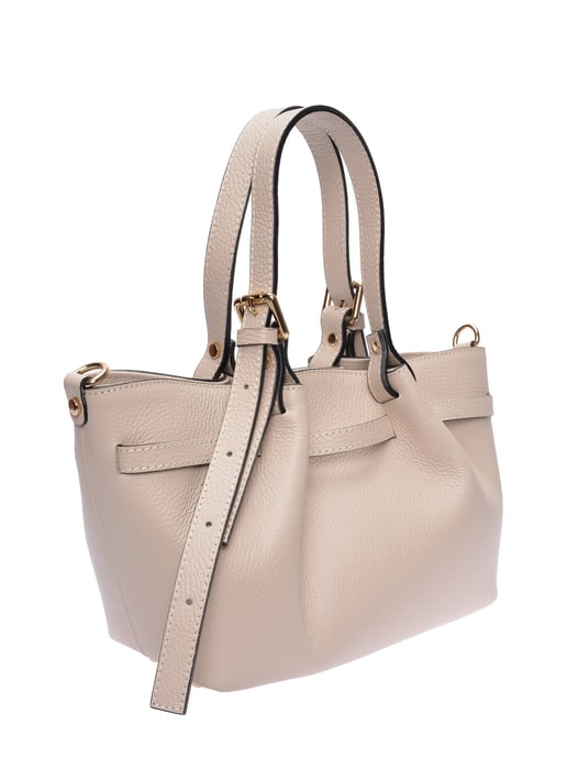 Luisa Vannini Beige Rindsledertasche - Image 2