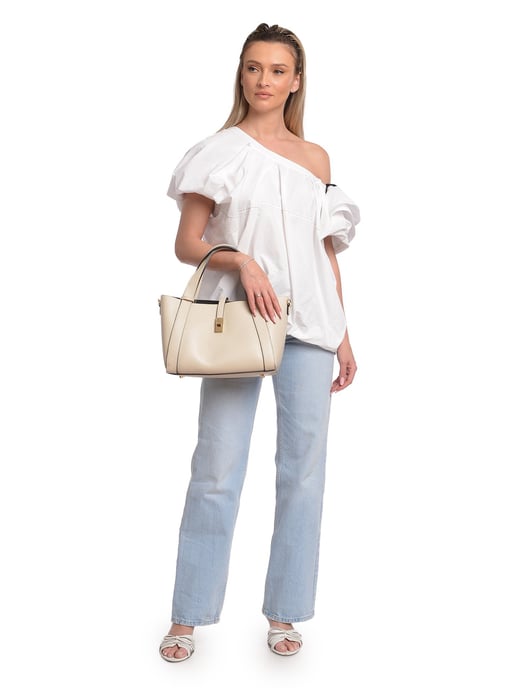 Isabella Rhea Beige Rindsledertasche - Image 5