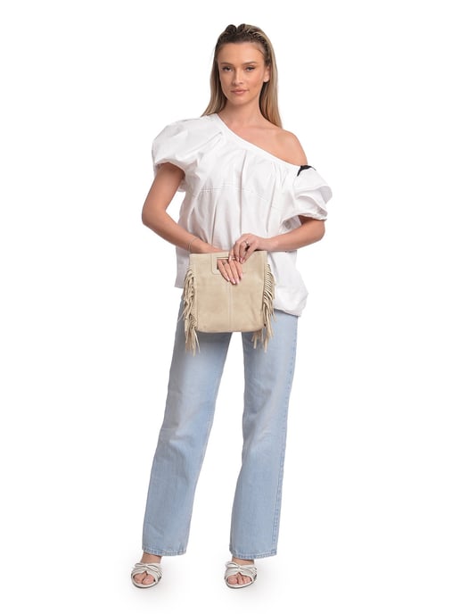 Anna Luchini Beige Rindsledertasche - Image 5