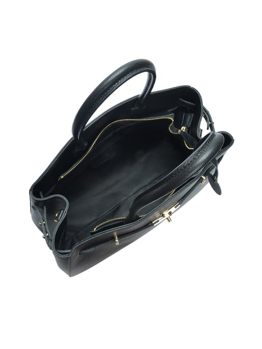 Anna Luchini Schwarz Rindsledertasche - Image 4