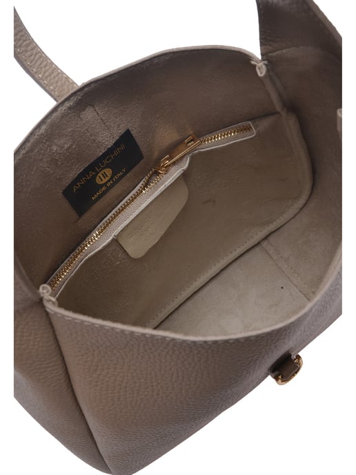 Anna Luchini Beige Rindsledertasche - Image 4