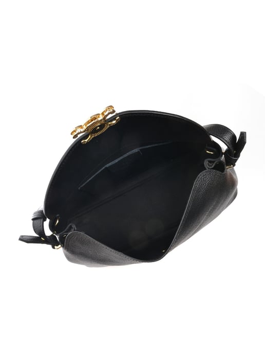 Anna Luchini Schwarz Rindsledertasche - Image 4