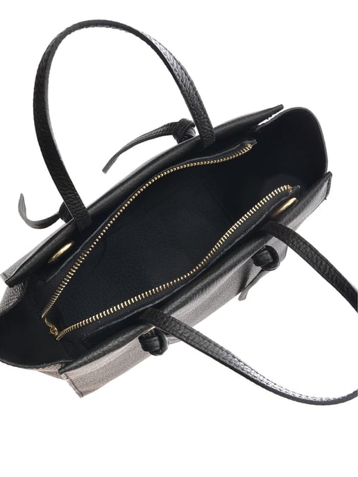 Anna Luchini Schwarz Rindsledertasche - Image 4