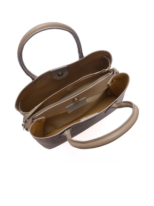 Anna Luchini Beige Rindsledertasche - Image 4