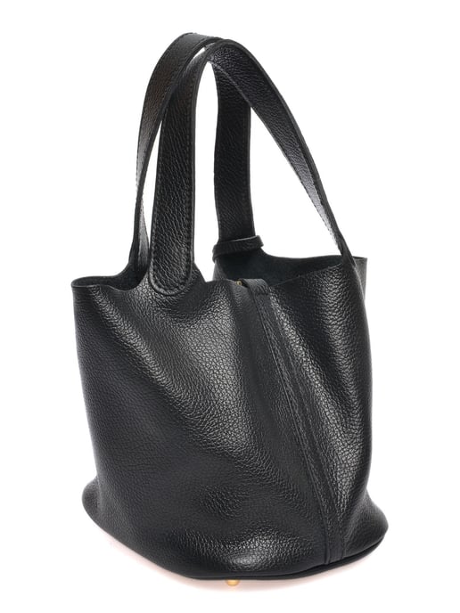 Anna Luchini Schwarz Rindsledertasche - Image 2