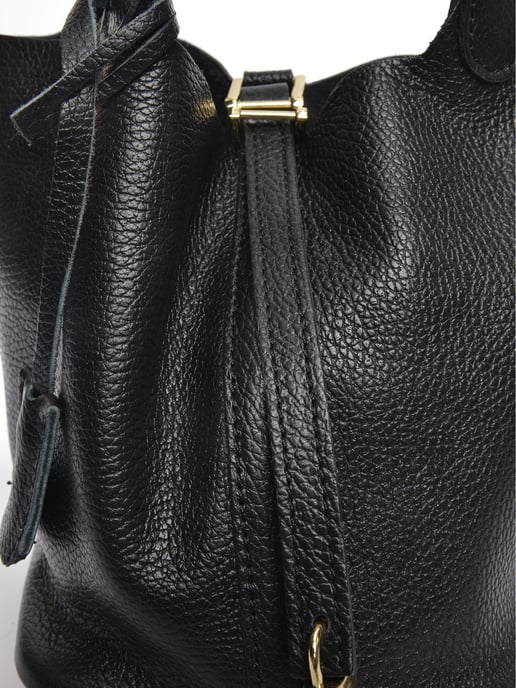 Anna Luchini Schwarz Rindsledertasche - Image 3
