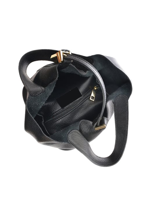 Anna Luchini Schwarz Rindsledertasche - Image 4
