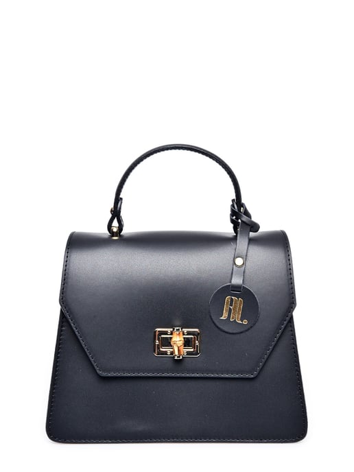 Anna Luchini Schwarz Rindsledertasche - Image 1