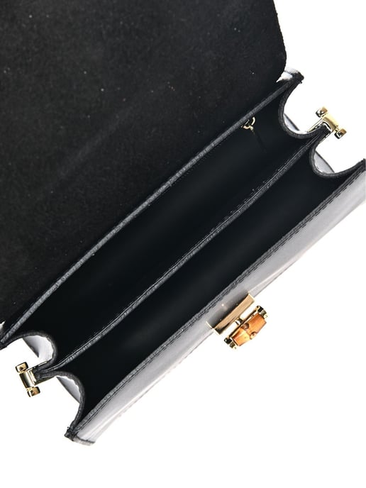 Anna Luchini Schwarz Rindsledertasche - Image 4