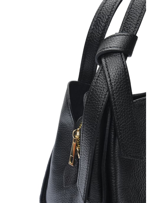 Anna Luchini Schwarz Rindsledertasche - Image 3