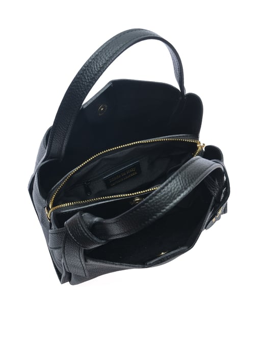 Anna Luchini Schwarz Rindsledertasche - Image 4