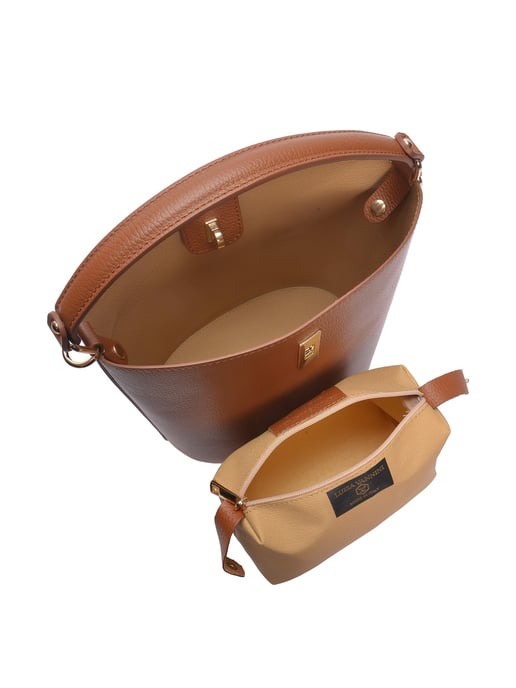 Luisa Vannini Braun Rindsledertasche - Image 4