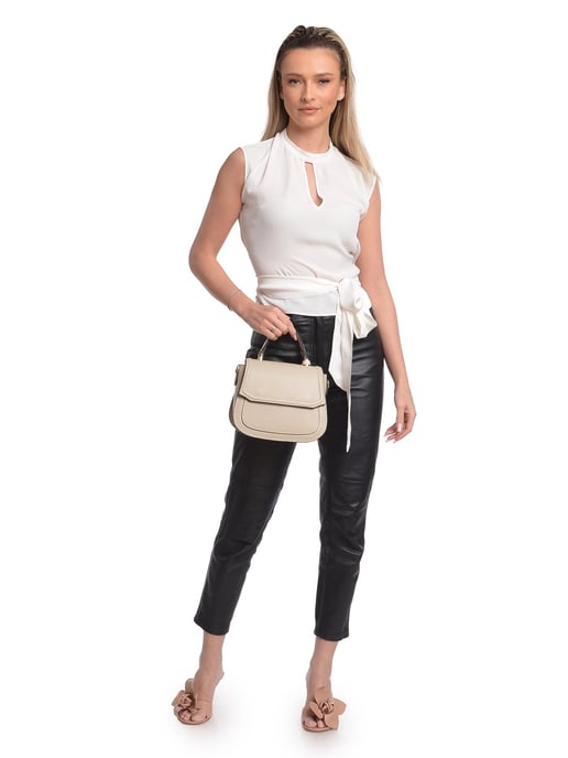Isabella Rhea Beige Rindsledertasche - Image 5