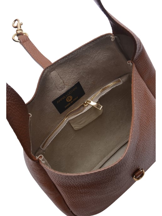 Anna Luchini Braun Rindsledertasche - Image 4
