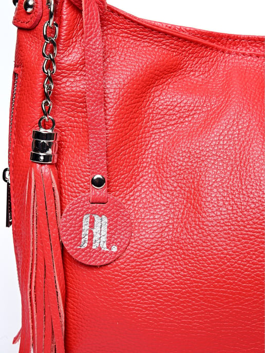 Anna Luchini Rot Rindsledertasche - Image 3