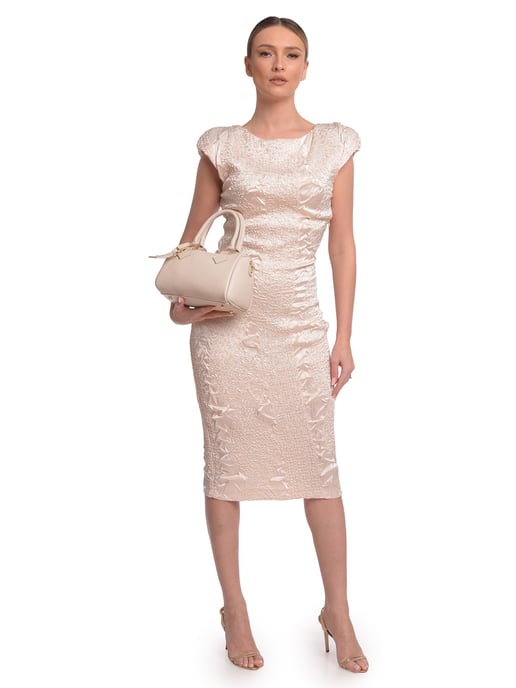 Luisa Vannini Beige Rindsledertasche - Image 5