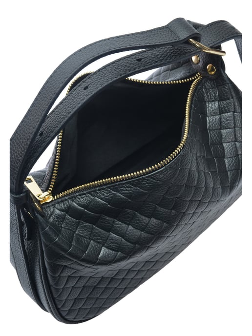 Anna Luchini Schwarz Rindsledertasche - Image 4