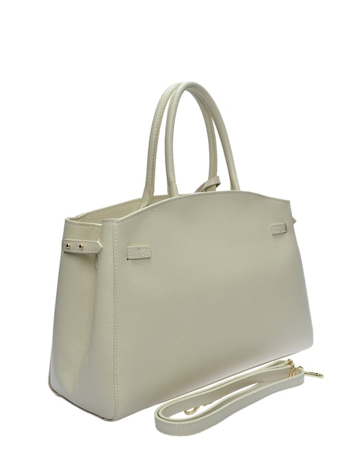 Anna Luchini Beige Rindsledertasche - Image 2