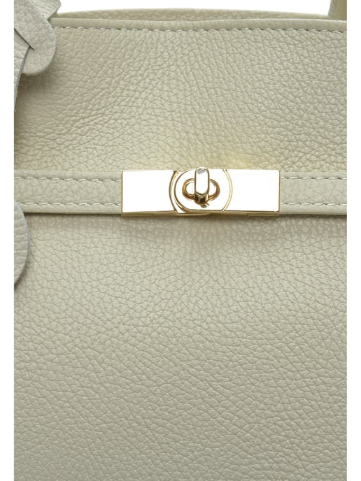 Anna Luchini Beige Rindsledertasche - Image 3