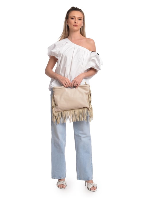 Isabella Rhea Beige Rindsledertasche - Image 5