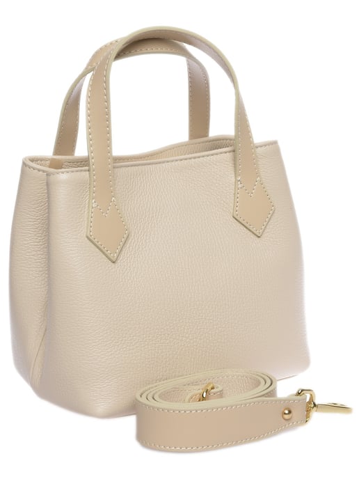 Luisa Vannini Beige Rindsledertasche - Image 2