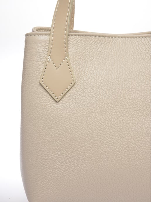 Luisa Vannini Beige Rindsledertasche - Image 3
