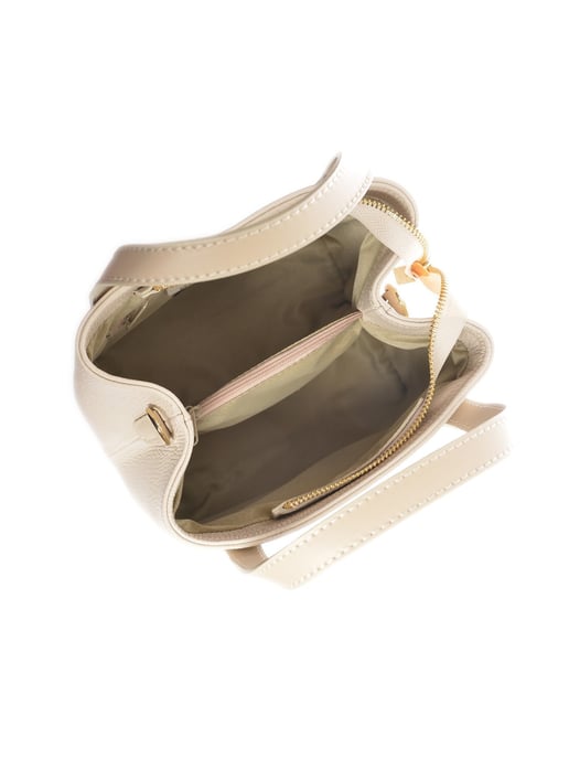 Luisa Vannini Beige Rindsledertasche - Image 4