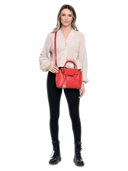 Isabella Rhea Rot Rindsledertasche - Image 5