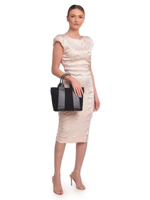 Luisa Vannini Schwarz Rindsledertasche - Image 5