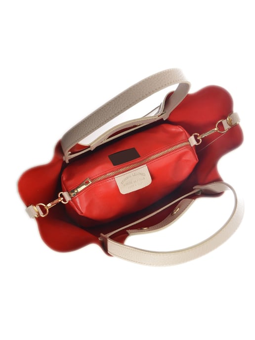 Isabella Rhea Beige Rindsledertasche - Image 4