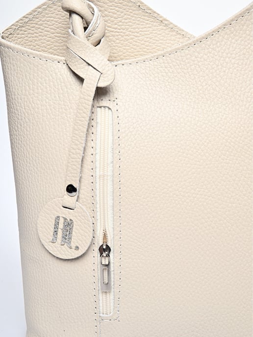 Anna Luchini Beige Rindsledertasche - Image 3