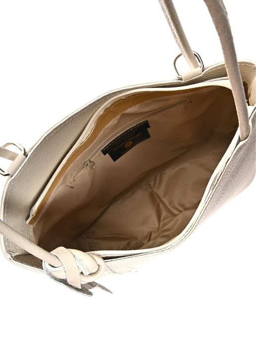 Anna Luchini Beige Rindsledertasche - Image 4
